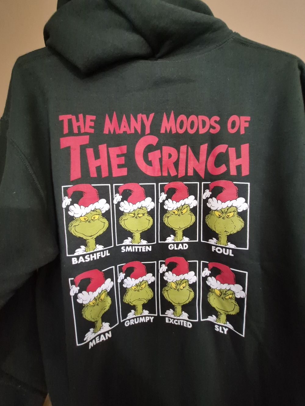 The Grinch Hybrid Apparel Green Graphic Hoodie  - M NWT